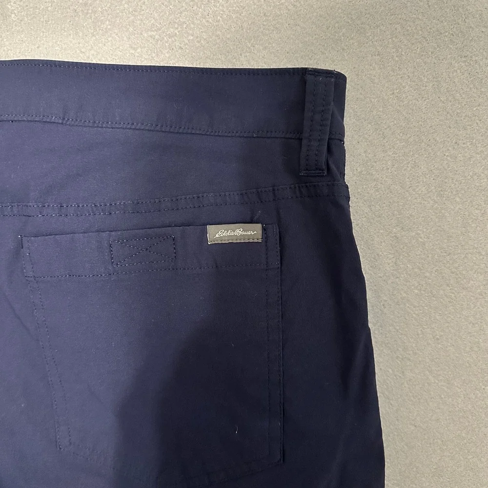 Eddie Bauer Mens Fleece Lined Tech Pant Navy Blue 34x30 Hiking Outdoor 283947
